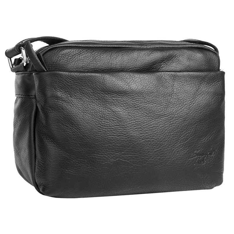 Samantha Look Women's Genuine Leather Shoulder Bag, Made in Italy,