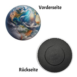 Earth Globe Magnet Round Globe Decorative Planet Earth Beautiful World Sphere Ball for Decoration