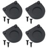 CHENJIN Flush Ring Pull 4Pcs Black Modern Flush Ring Pull