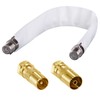hb-digital 1x SAT Window Feed-Through Flat Flexible Nickel-Plated Contacts White