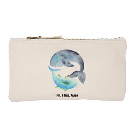 Mr. & Mrs. Panda Whale & Tuna Make-Up Bag, White, Hand Drawn