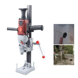 Diamond Core Drill Machine, 110V 2200W 1200r/min Diamond Core Drill Rig for Wet Dry Concrete Brick Block Drilling with Stand Tool