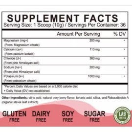 100% Pure Electrolyte Powder Supplement-Fiv - cherry/pomegranate