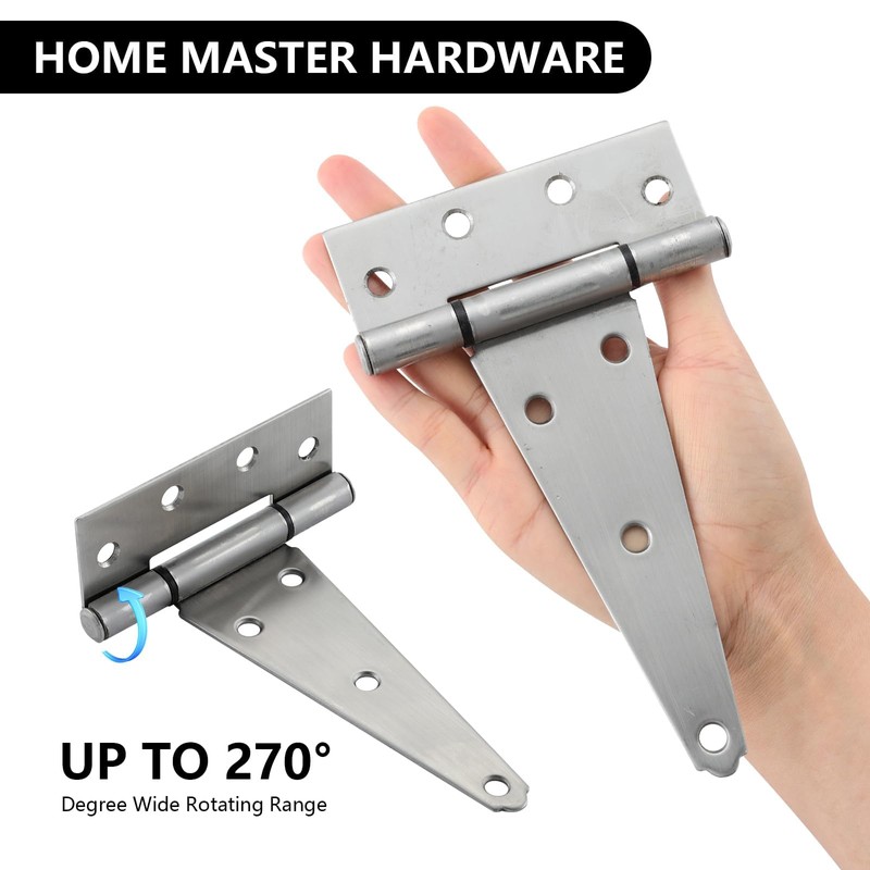HOME MASTER HARDWARE 6 Inch Stainless Steel Gate Hinges for