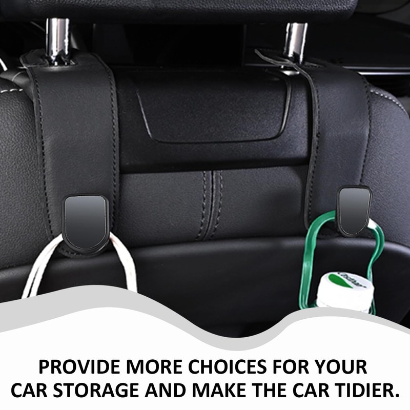 Pack of 4 Car Hooks, Portable Car Seat Hooks, Car