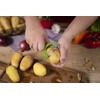 Kuhn Rikon 20401 Straight Veggie Peeler, Potato Design, Brown/Green, 1.3x7.2x13