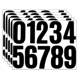 5 Sheets Mailbox Numbers For Outside, 4" Waterproof Mailbox Stickers, Reflective Numbers Decal, Mailbox Stickers Numbers for Signs Cars Doors Business Address Number