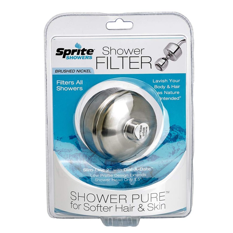 Sprite Industries Universal Shower Filter in Satin Nickel