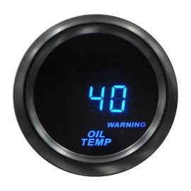 AUCELI Car Digital Oil Temperature Gauge, Universal Meter Kit, 2" 52mm & Blue LED Light Display