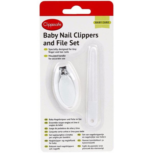 Clippasafe Baby Nail Clippers and File Set