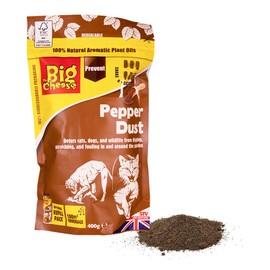 The Big Cheese Cat and Dog Pepper Dust – 400 g, Natural and 100 Percent Biodegradable Cat and Dog Deterrent for The Protection of Patio and Garden Areas