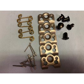 QUARTER TURN DZUS FASTENERS 5 BLACK  ALUM 7/16" BY.550" 1/4 Quick Turn DOME HEAD Dzus Kit