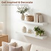 White Floating Shelves, 24 Inch Wood Shelves for Wall Set