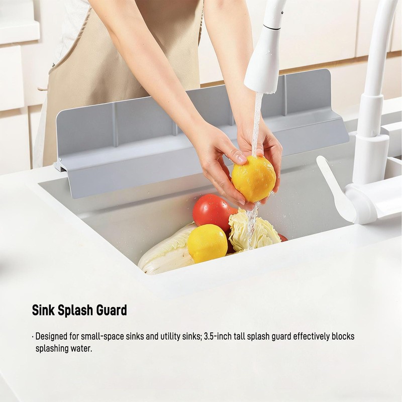 23-inch Silicone Sink Splash Guard - Strong Suction Water Barrier