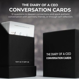 The Diary Of A CEO Conversation Cards by Steven Bartlett - 1st Edition - Scenario Cards, Ice Breakers, Family Conversation Starters, Question for Friends, Adults, and Group Games
