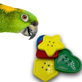 Mandarin Bird Toys 2081 Pk8 Rainbow Buttons - Classic Colorful Bird Foot Toys