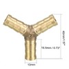 sourcing map 10mm Brass Barb Hose Fitting Tee Y-Shaped 3
