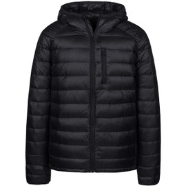 wantdo Men's Warmer Down Jacket Winter Jackets with Storage Bag (Black, Medium)