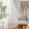 Ftinala Off White Pinch Pleated Sheer Curtains 90 Inch 2