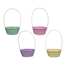 Easter Basket 22 x 38 cm x 1 Piece Assorted Bamboo Easter Nest Bamboo Basket Decorative Basket Easter Basket Easter Decoration