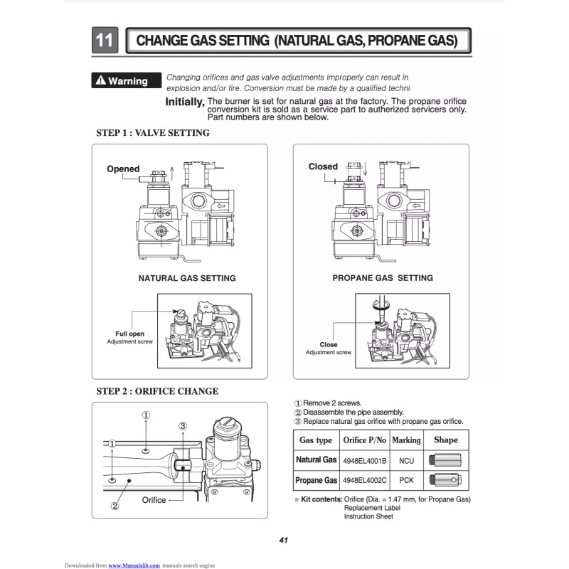 For Kenmore, For LG Dryer LP Gas Conversion for LG
