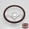 Flashpower 14'' Satin Billet Half Wrap 9 Bolts Steering Wheel