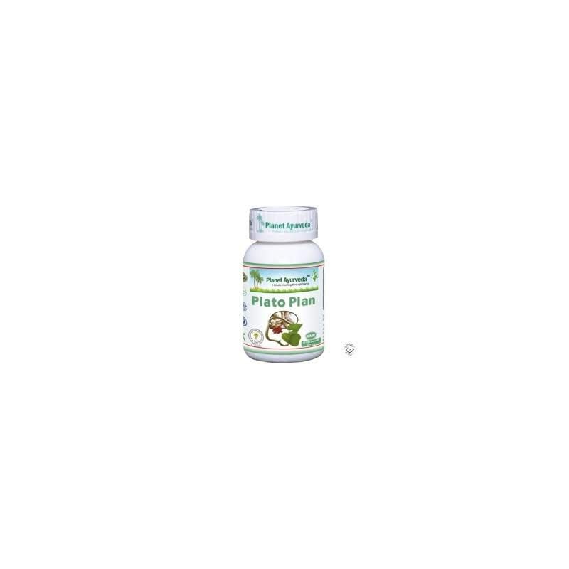 Planet Ayurveda Plato Plan, Each Bottle Contains 60 Capsules