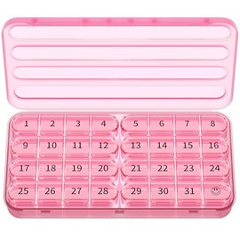 Zoksi Monthly Pill Organizer 1 Time a Day, 30 Day Pill Box Organizer Once a Day, One Month Large Pill Case for Travel, 31 Day Daily Medcine Container 