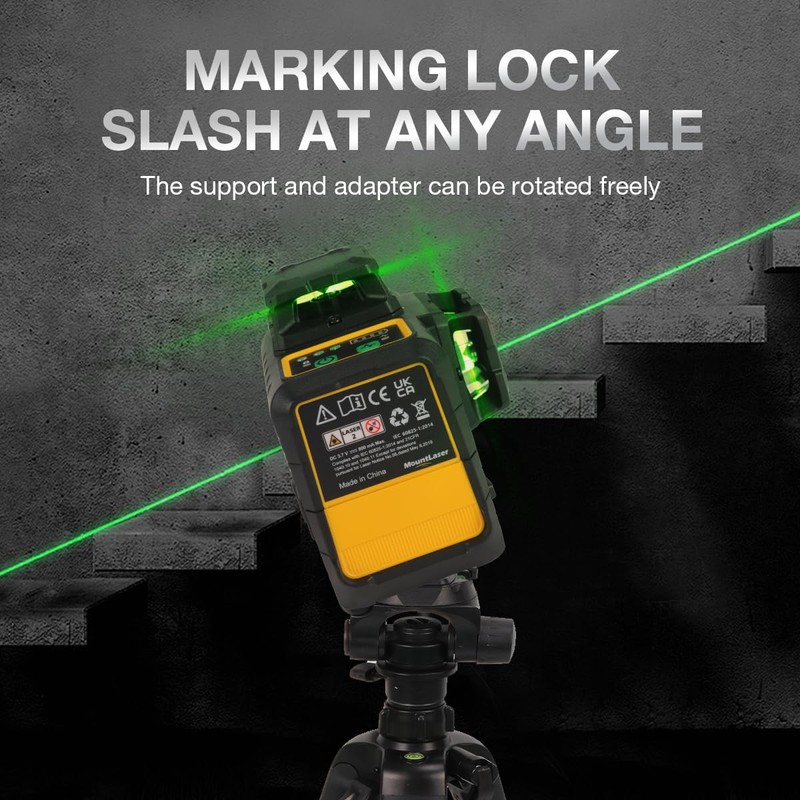 Mountlaser Laser Level 360 Self Leveling,3x360° Cross Line Laser for