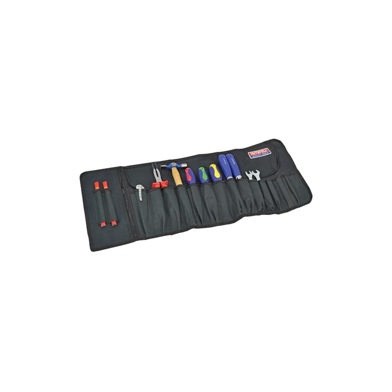 Faithfull FAITR15 15 Pocket Tool Roll Includes Zip Up Compartment,