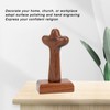 Wood Cross Tabletop Decor Hand Crafted Surface Polishing Sturdy Durable