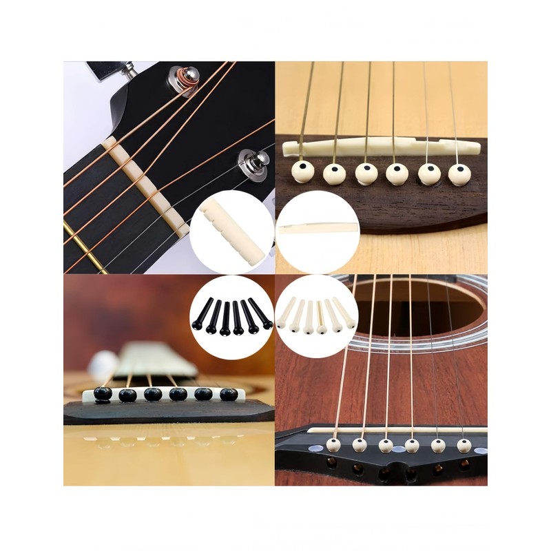 Luvilly 15Pack Acoustic Guitar String Winder Bridge Pins Kit with
