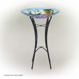 Alpine Corporation KPP606T-18 Topper Birdbath, Multi Color