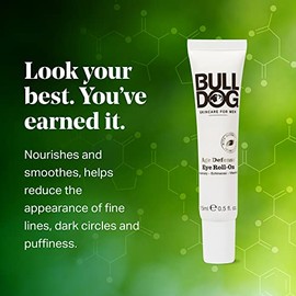 Bulldog Mens Skincare and Grooming Age Defense Eye Roll On, 0.5 onzas