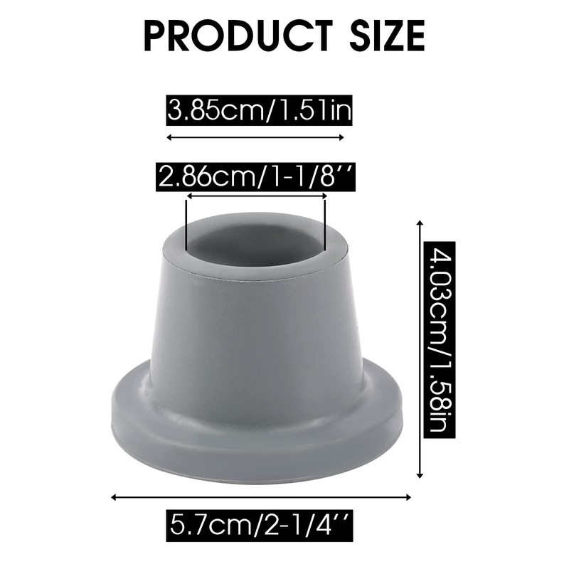Heavy Duty Shower Chair Leg Caps 4 Pack - Replacement