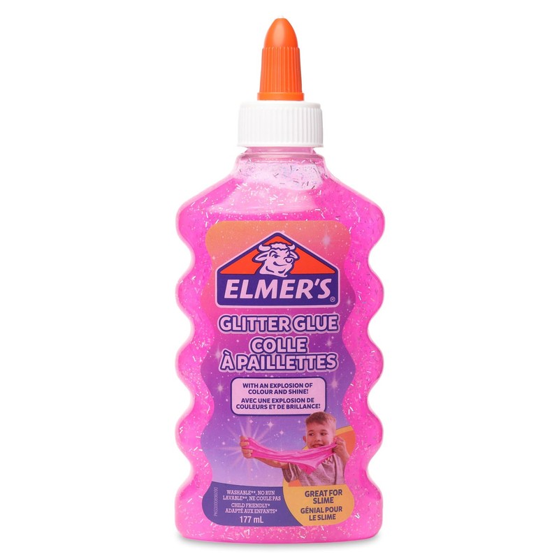 ELMER'S 2090855 Elmers Glitter Glue Pink Liquid Glue 177ml Slime