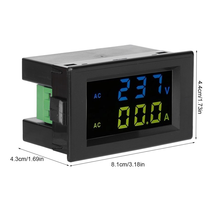 Digital Display Voltmeter Accurate White Black Measuring Current Machine EquipmentDouble
