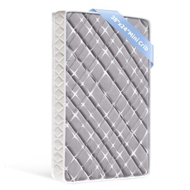 Tiankehan Mini Crib Mattress - 38x24x4 Inch- Dual Sided with Firm Support and Comfort Foam- Breathable, Quiet and Odorless, Fits Most Mini Cribs (Does Not Fit Playard or Standard Crib)