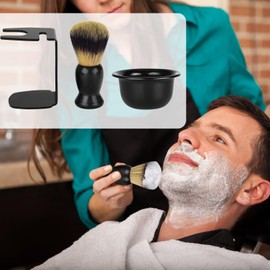 Set de Brochas de Afeitar,Incluye Cepillo, juego de afeitado 3 en 1,brocha de afeitar,Soporte y Espumadera, Un kit Profesional de Afeitado de Barba Masculino