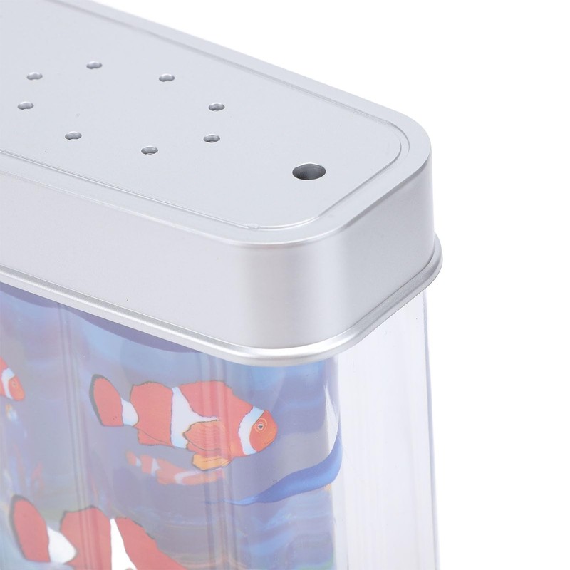 Mini Aquarium Lifelike Artificial Aquarium with LED Night Light for