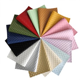 30cmx135cm Roll Solid Colored Grid Embossed Faux Leather Leatherette Fabric Synthetic Leather for Diy Making Bag Shoes CraftsColor: XHT-412171-13