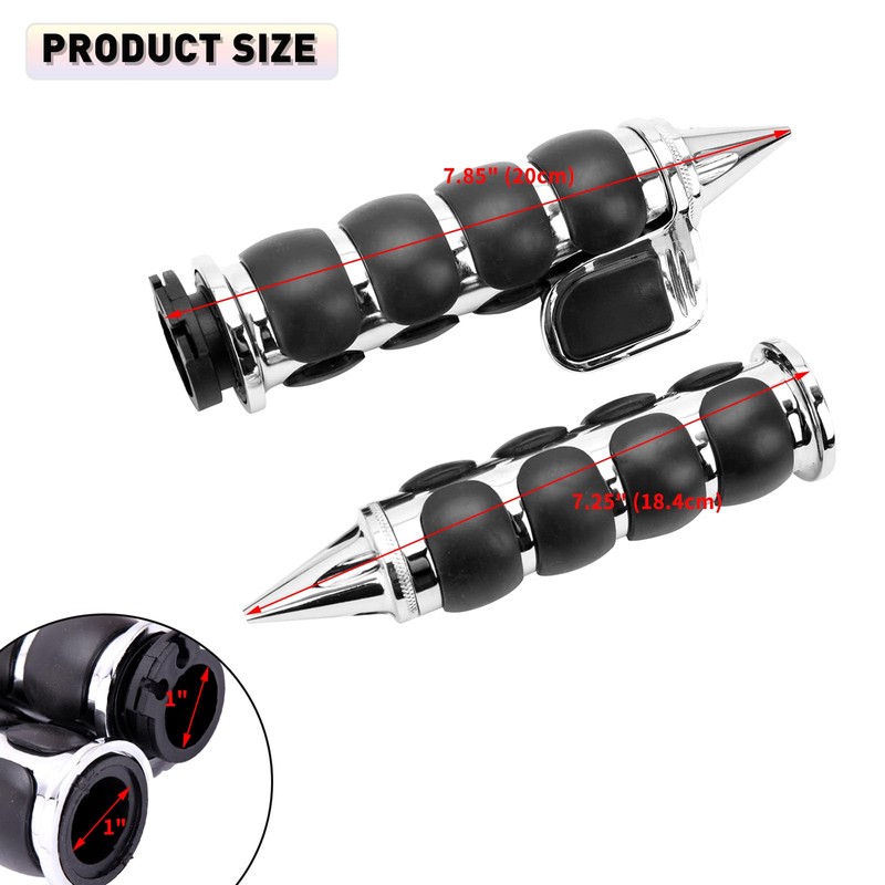 DREAMIZER Motorcycle Handlebars Grips 1" 25MM Non-Slip Hand Grips with