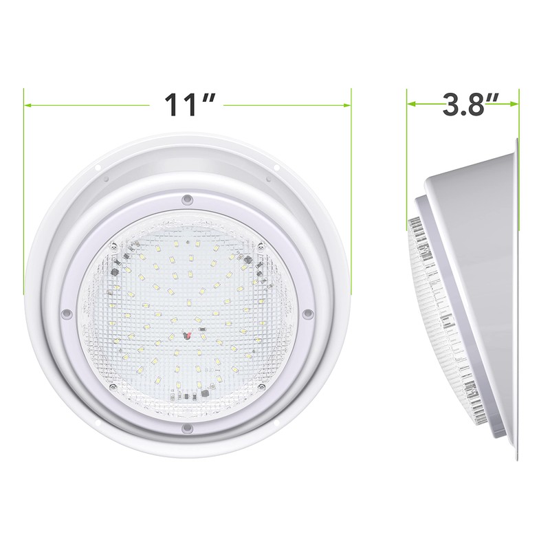 RV Trailer Camper 5th Wheel White 8.5" Round Scare Porch