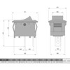 Mriuuod 5Pcs On/Off 2Pin Boat Rocker Switch SPST 2 Position