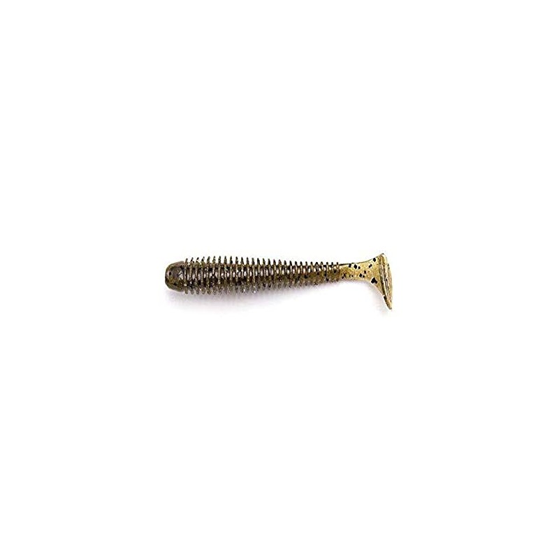 KEITECH Swing Impact Lure, 3.5-Inch, 101, Green Pumpkin Pepper