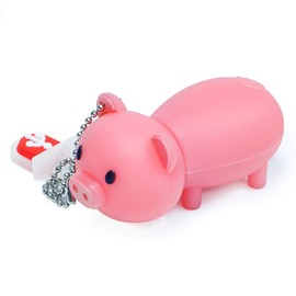 LEIZHAN 32GB Cute Piggy USB Flash Drive with Chain Present USB Drive for Kids Students School Job