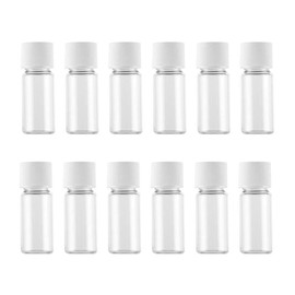 12 Pcs 30ml Portable Refillable Clear Plastic Travel Bottle with Screw Cap Small Containers for Liquids, Lotion, Toner, Shampoo, Body, Hand Cream (White)