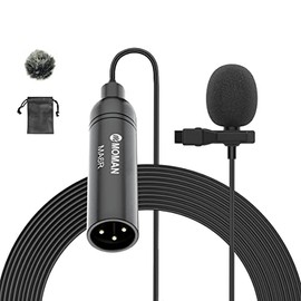 XLR-Lavalier-Microphone-19.7ft-Long-Cord, SYNCO Lav-S6R Omnidirectional Lapel Mic with 3-Pin XLR Connector for Camera Recorder Mixer Camcorders, Perfect for Podcast Interview YouTube Video Recording