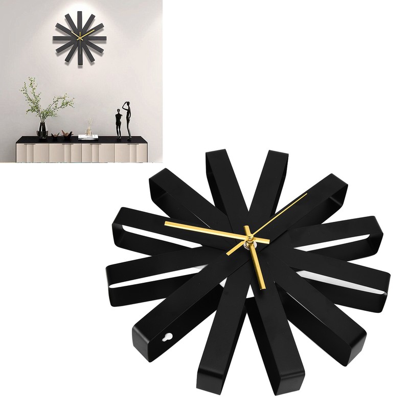 Living Room Clock Stainless Steel Silent Movement Creativity Wall Clock
