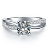 [THREE MAN] Engagement Ring 4 Prong NSCD Diamond Ring for